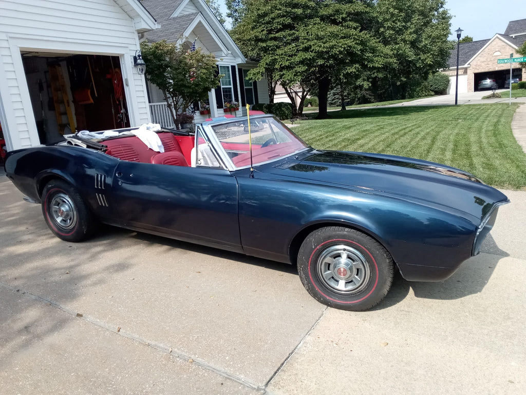 Original Factory Fathom Blue Poly Paint Code E from 1967 Pontiac GTO