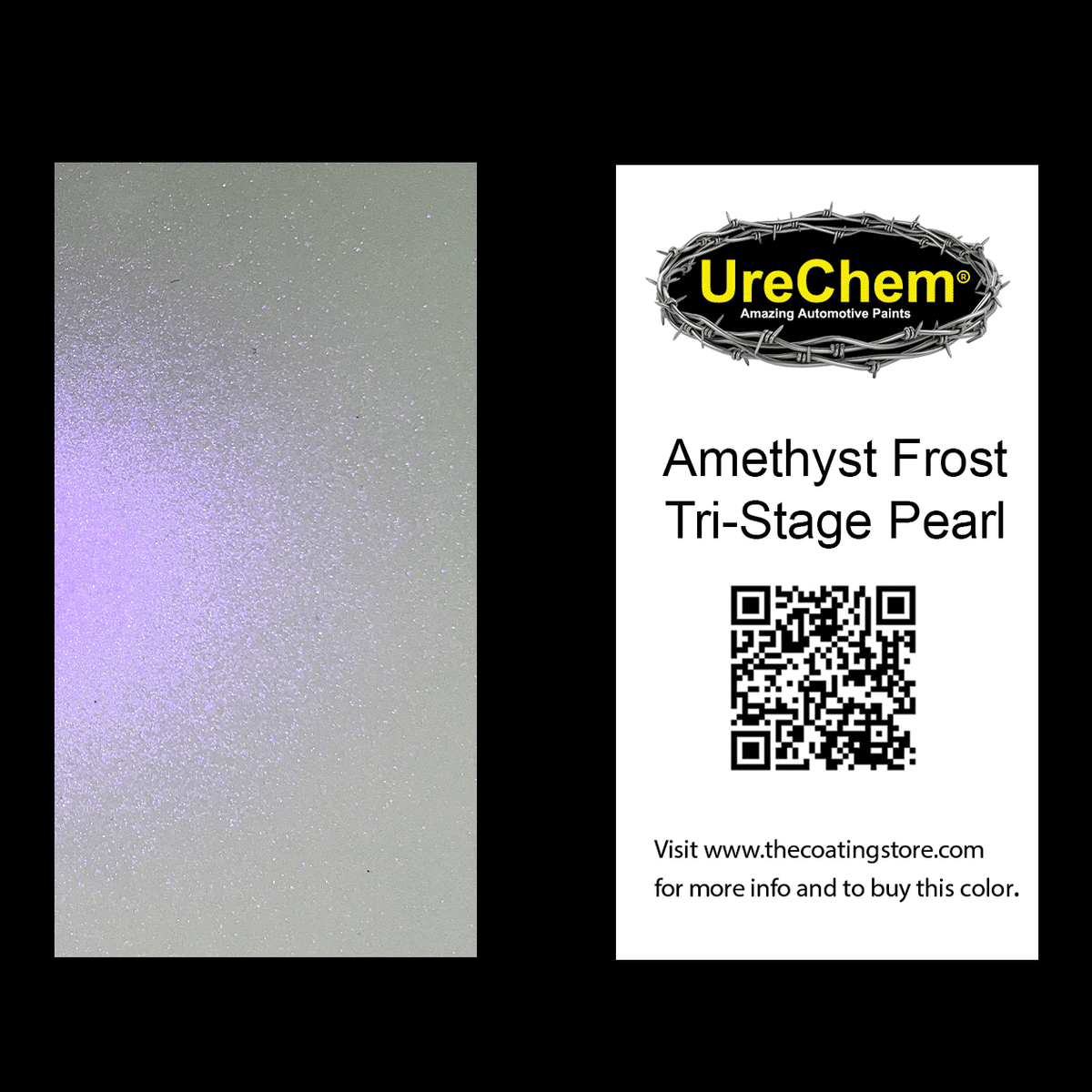 Amethyst Frost Tri-Stage Pearl Paint Chip Sample