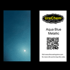 Aqua Blue Metallic Paint Chip Sample