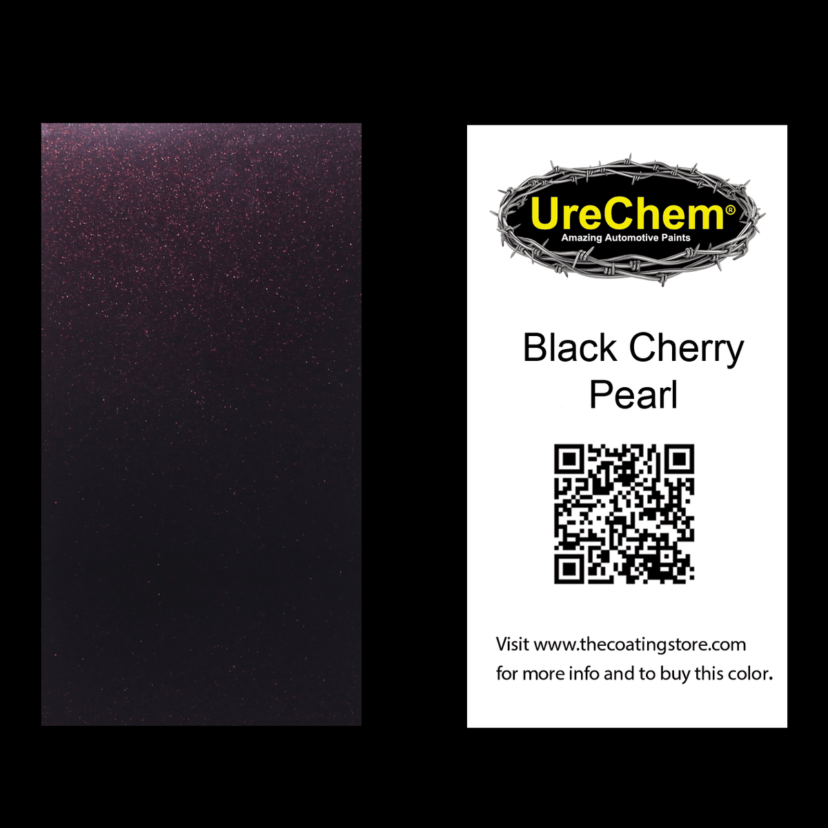 Black Cherry Pearl Color Chip Sample Swatch