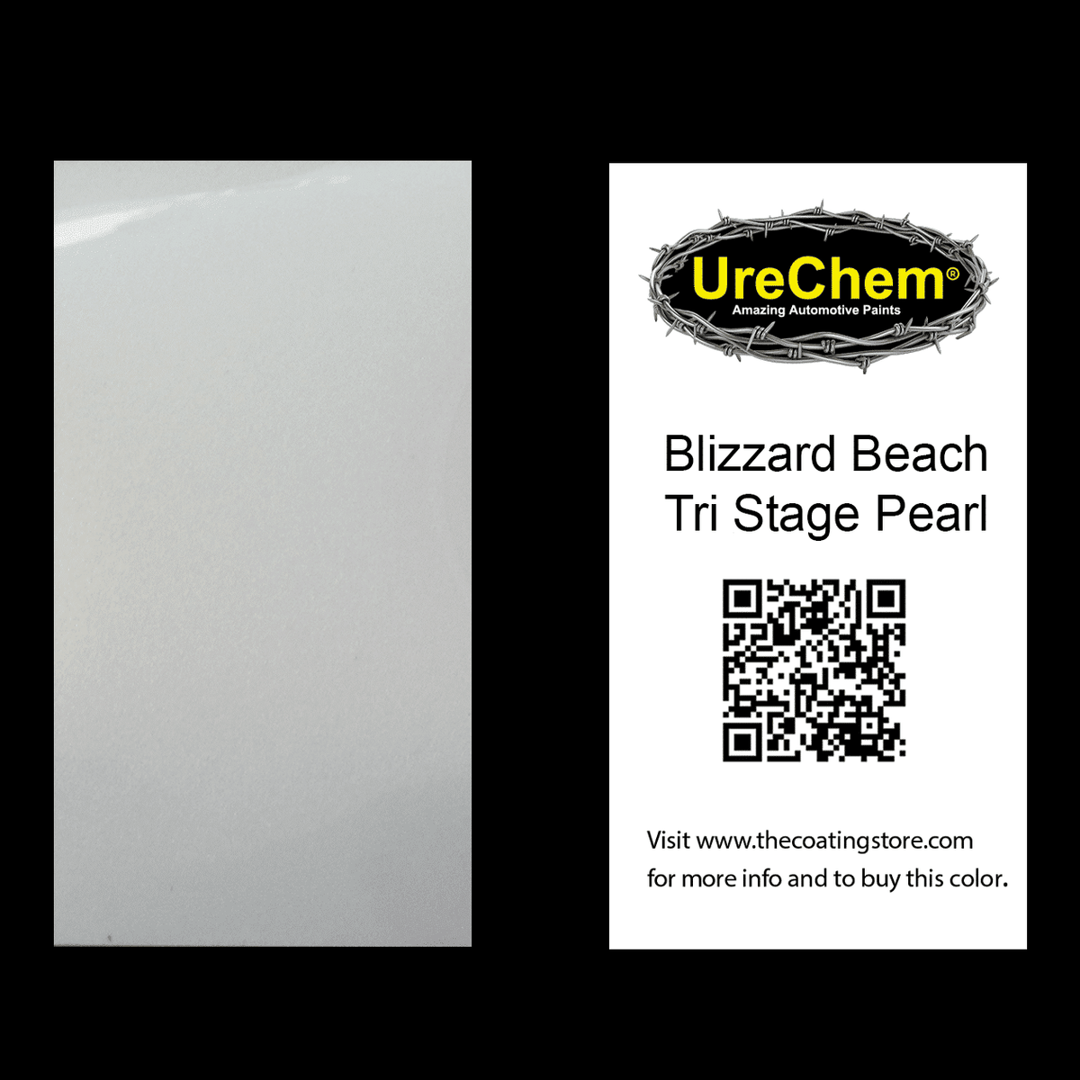 Blizzard Beach Tri-Stage Pearl Color Chip Sample Swatch