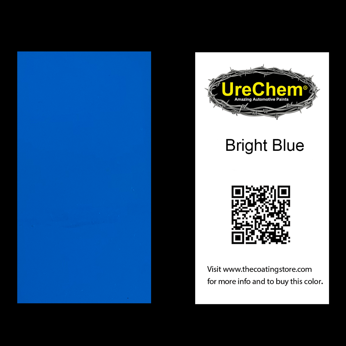 Bright Blue Color Chip Sample Swatch