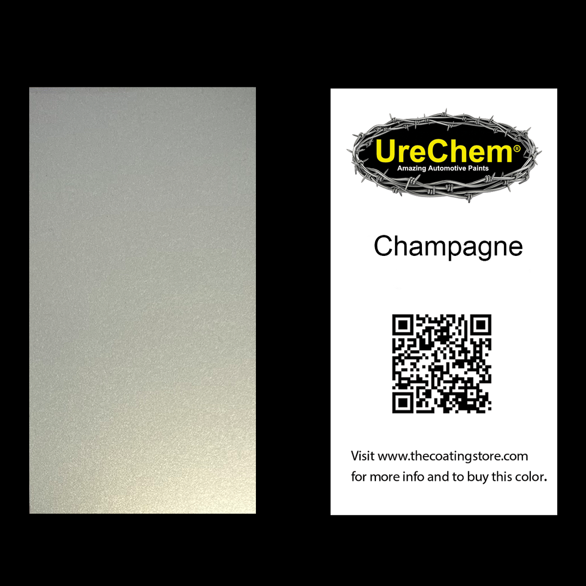Champagne Metallic Color Chip Sample Swatch