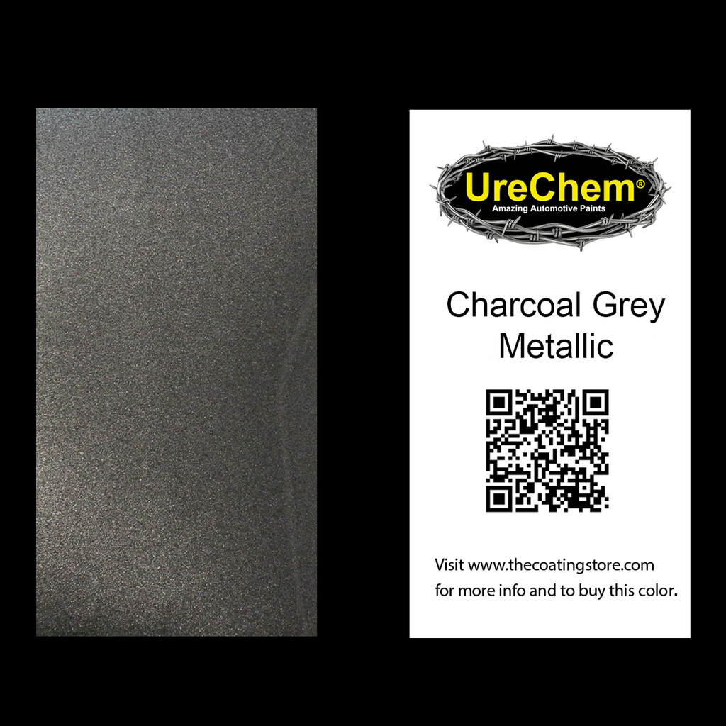 Charcoal Grey Metallic Color Chip Sample Swatch