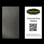 Charcoal Grey Metallic Color Chip Sample Swatch