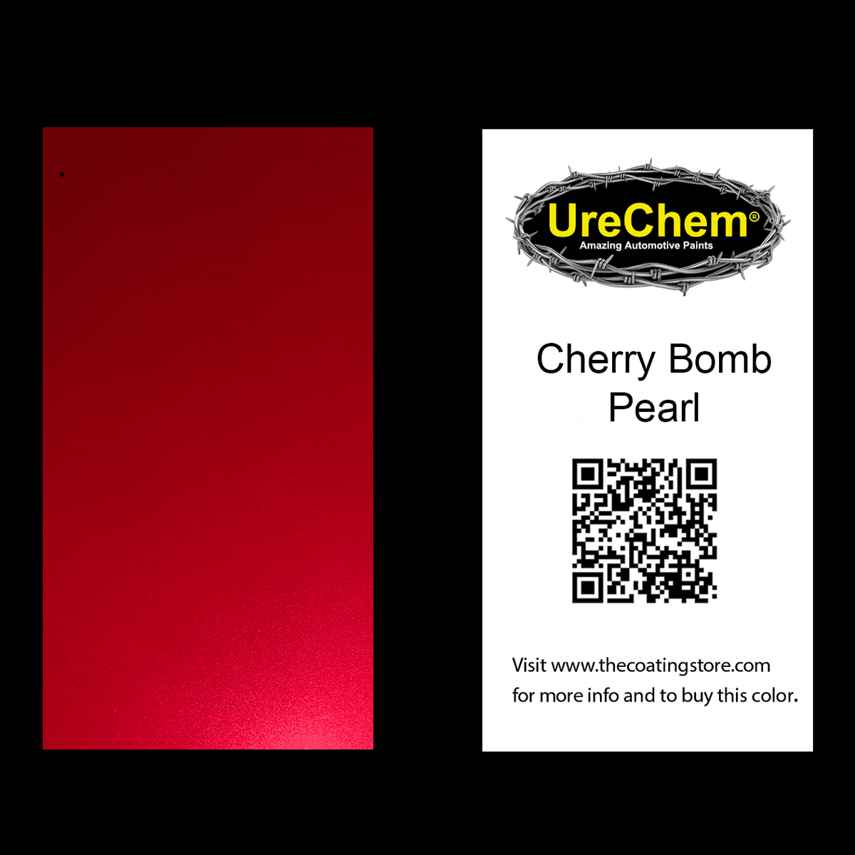 Cherry Bomb Pearl Paint Chip Sample