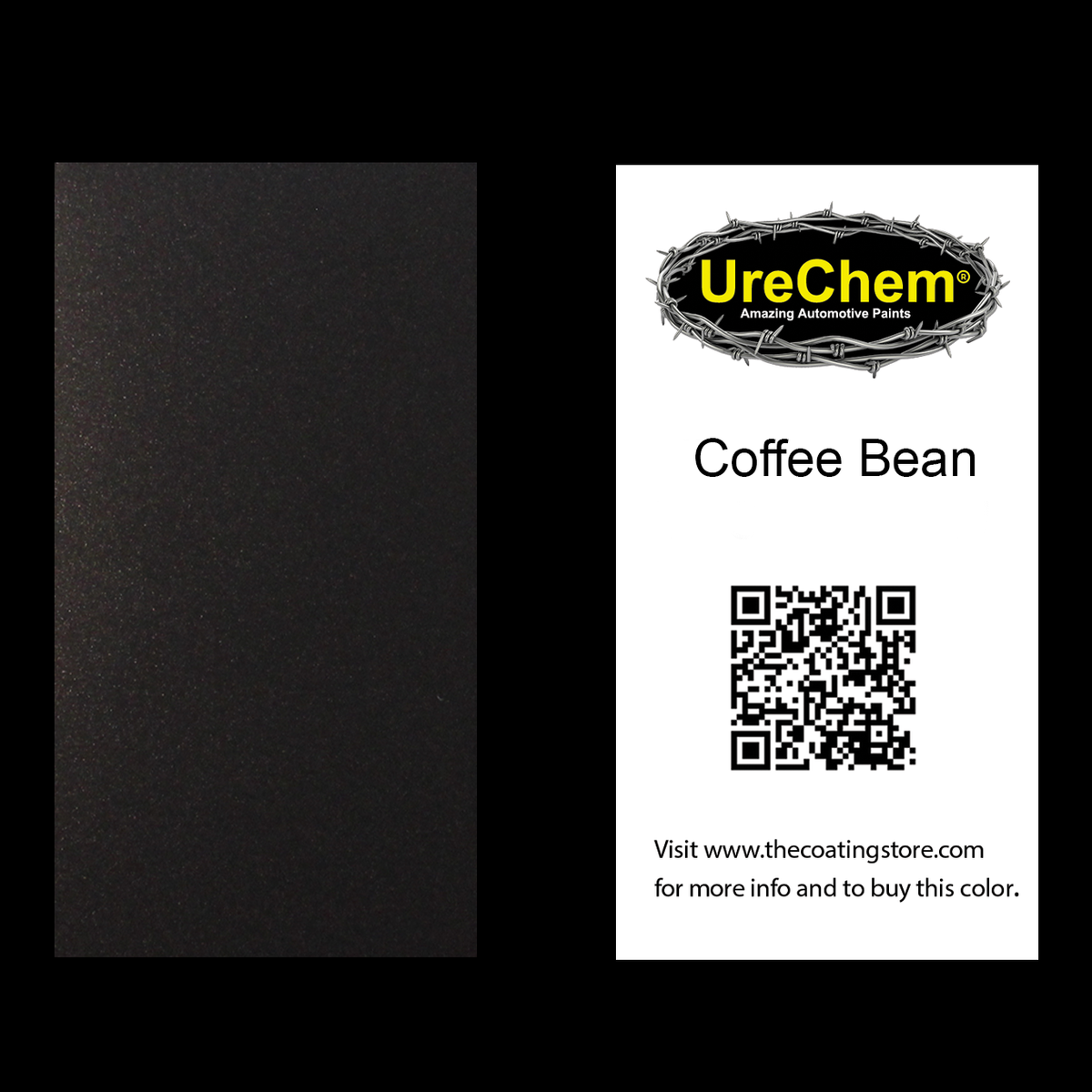 Coffee Bean Metallic Color Chip Sample Swatch