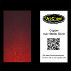 Copper 2K Urethane Candy over Stellar Silver Chip Sample Swatch Paint Chip Sample