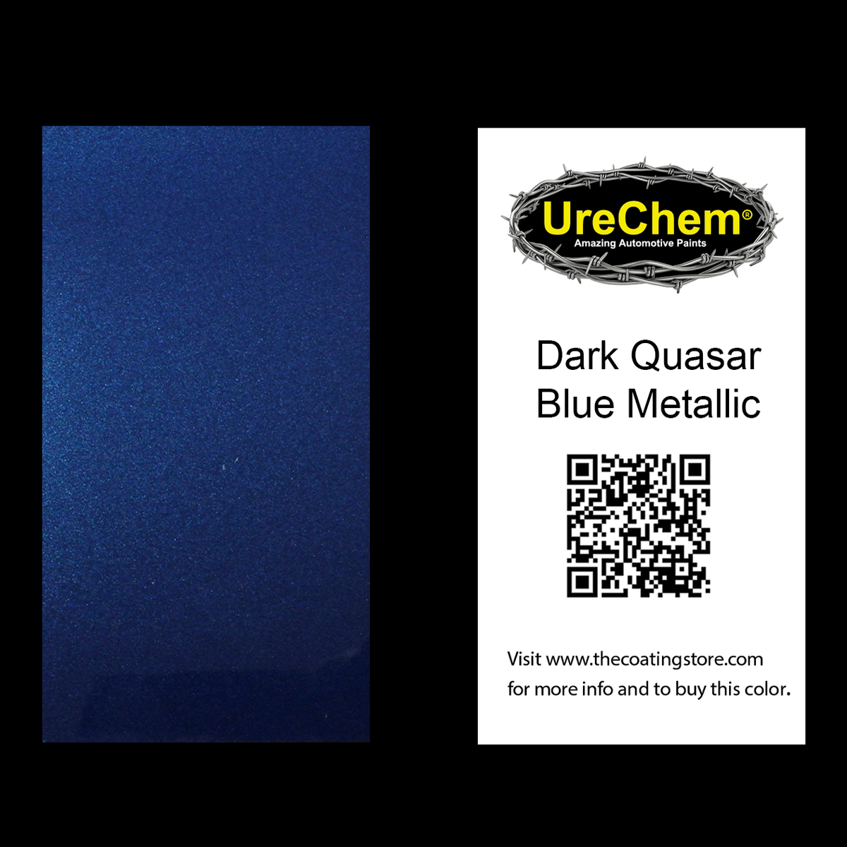 Dark Quasar Metallic Color Chip Sample Swatch