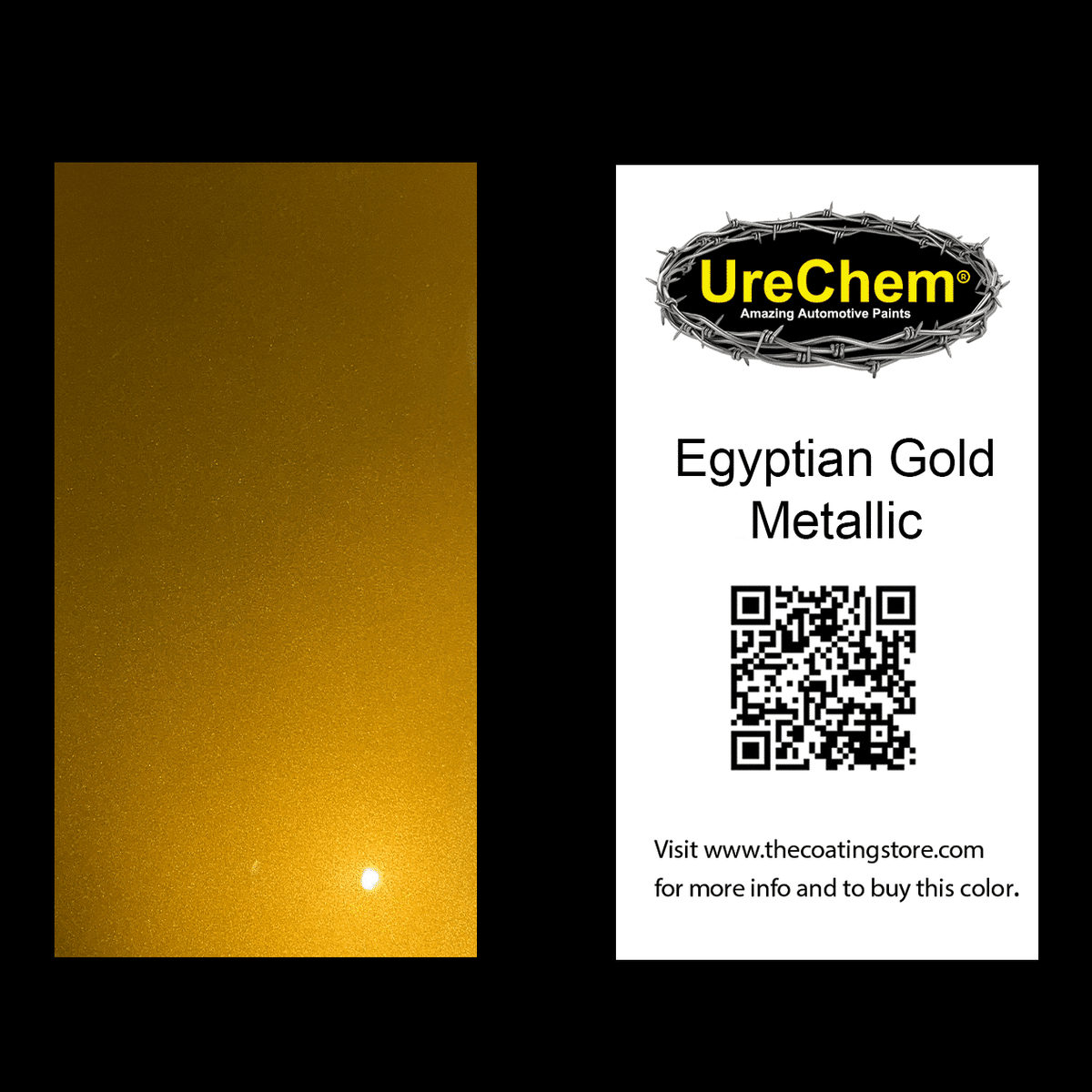 Egyptian Gold Metallic Paint Chip Sample