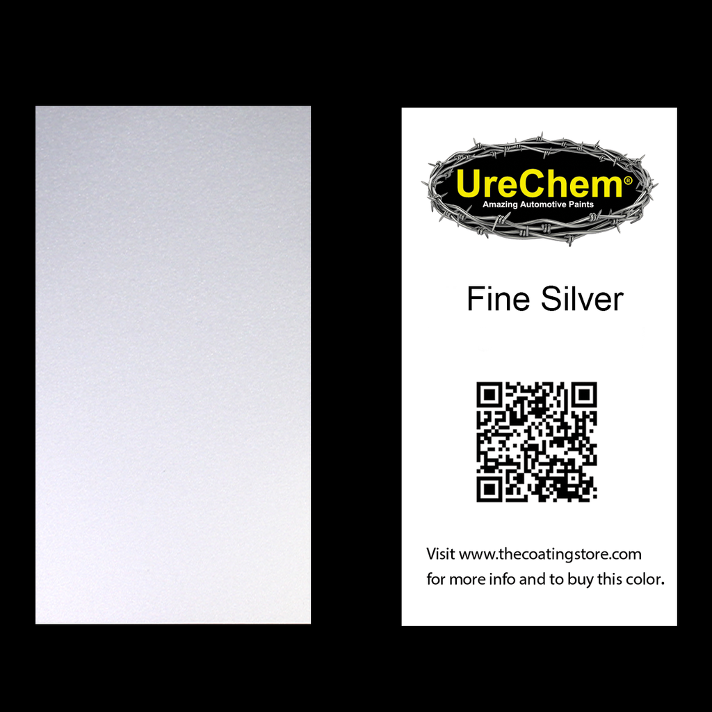 Fine Silver Metallic Color Chip Sample Swatch