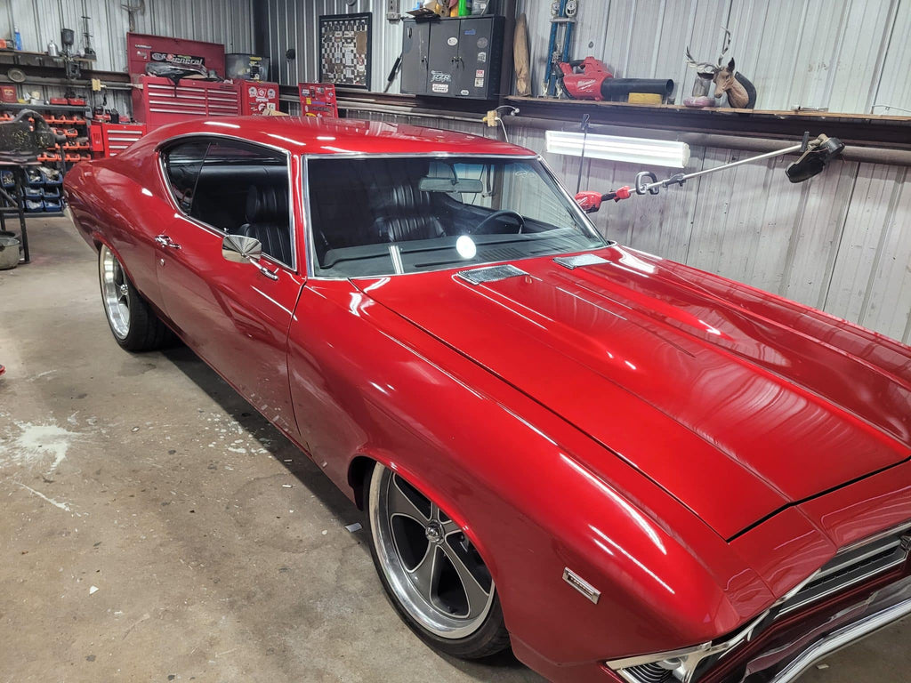 Fire Red Pearlized Candy Basecoat Clearcoat Auto Paint Kit Options