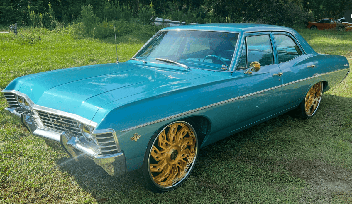 Original Factory Gulf Turquoise Poly Paint Code K from 1967 Pontiac GTO
