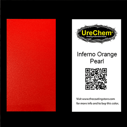 Inferno Orange Pearl Paint Chip Sample