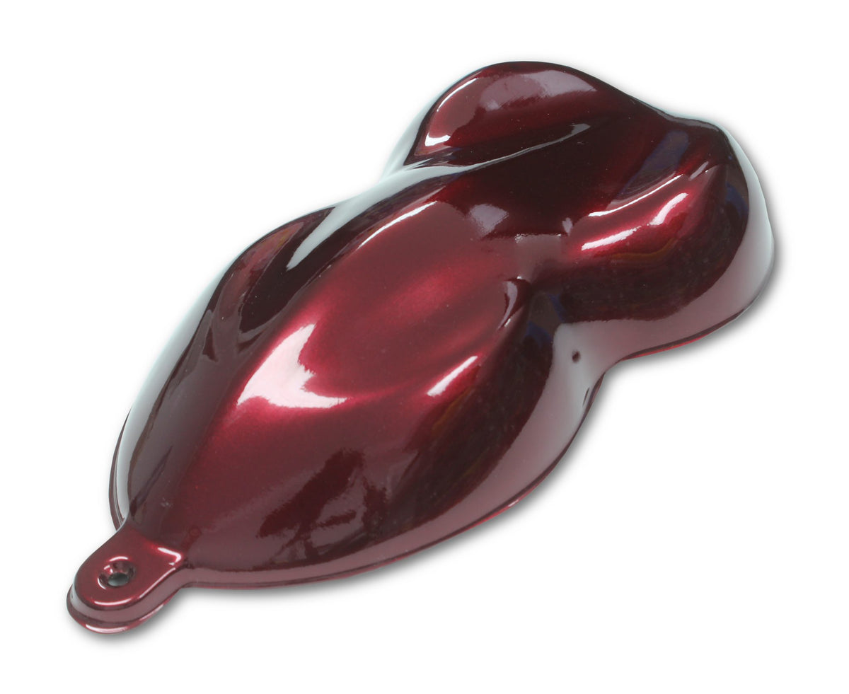 Wine Red Pearlized Candy Baseccoat over black