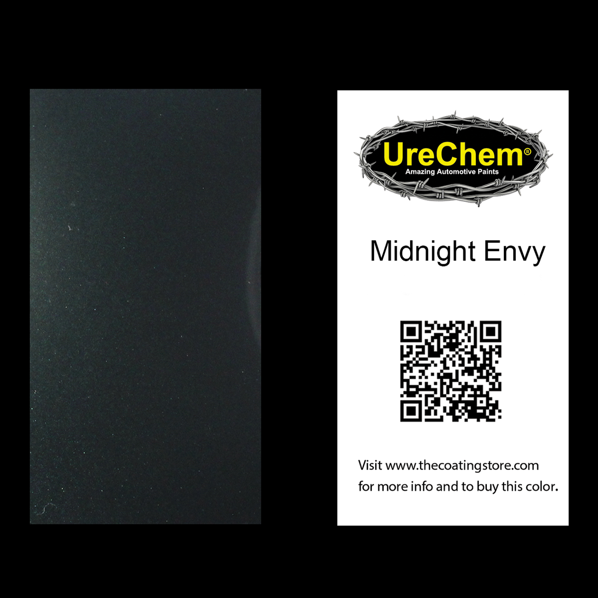 Midnight Envy Pearl Color Chip Sample Swatch