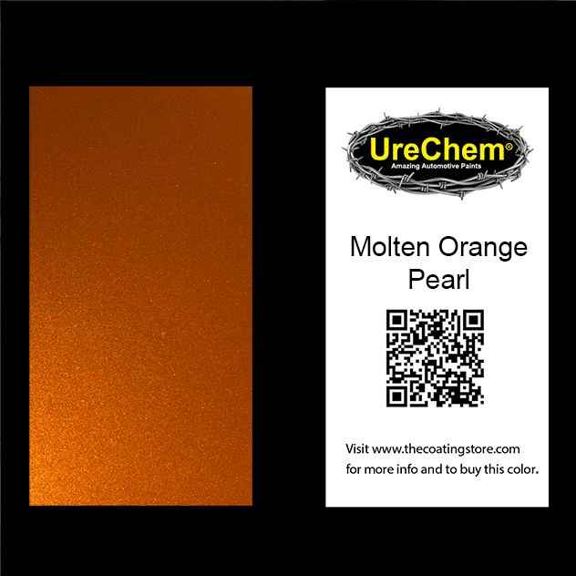 Molten Orange Pearl Paint Chip Sample