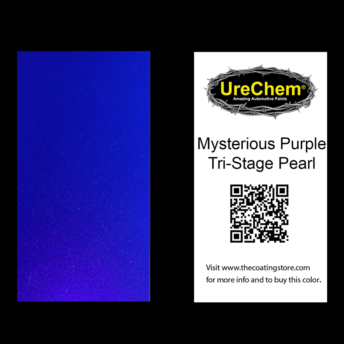 Mysterious Purple Tri-Stage Pearl Paint Chip Sample