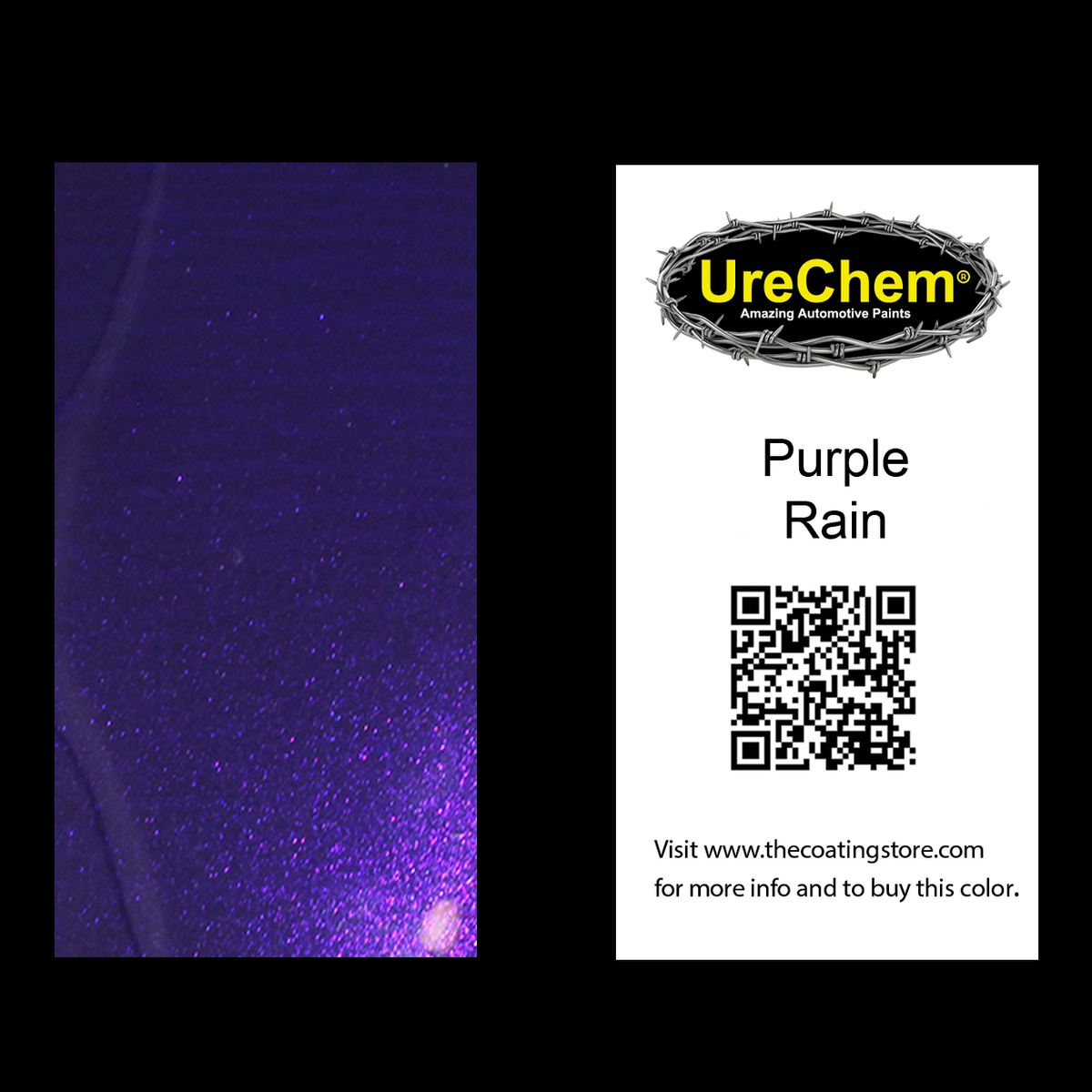 Purple Rain Pearl Color Chip Sample Swatch