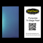Purquoise Tri-Stage Pearl Color Chip Sample Swatch