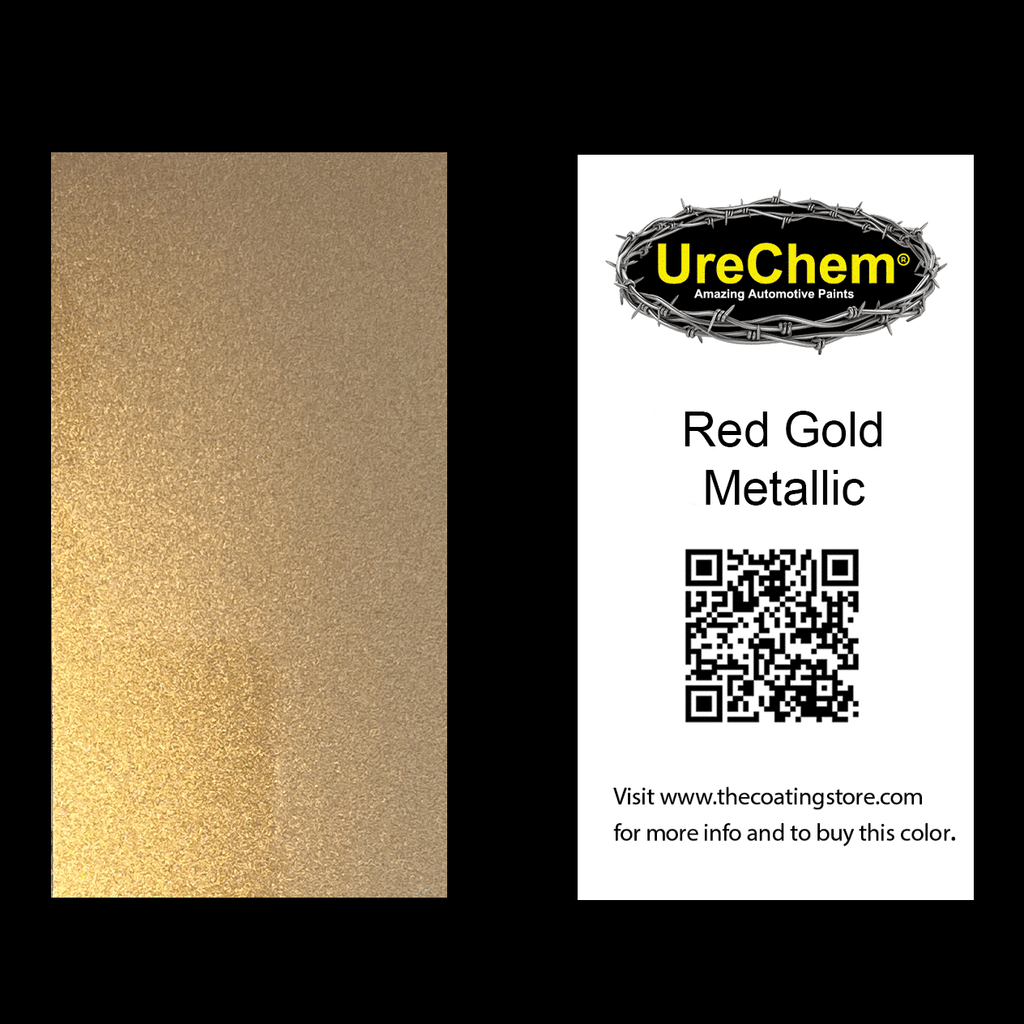 Red Gold Metallic Paint Chip Sample