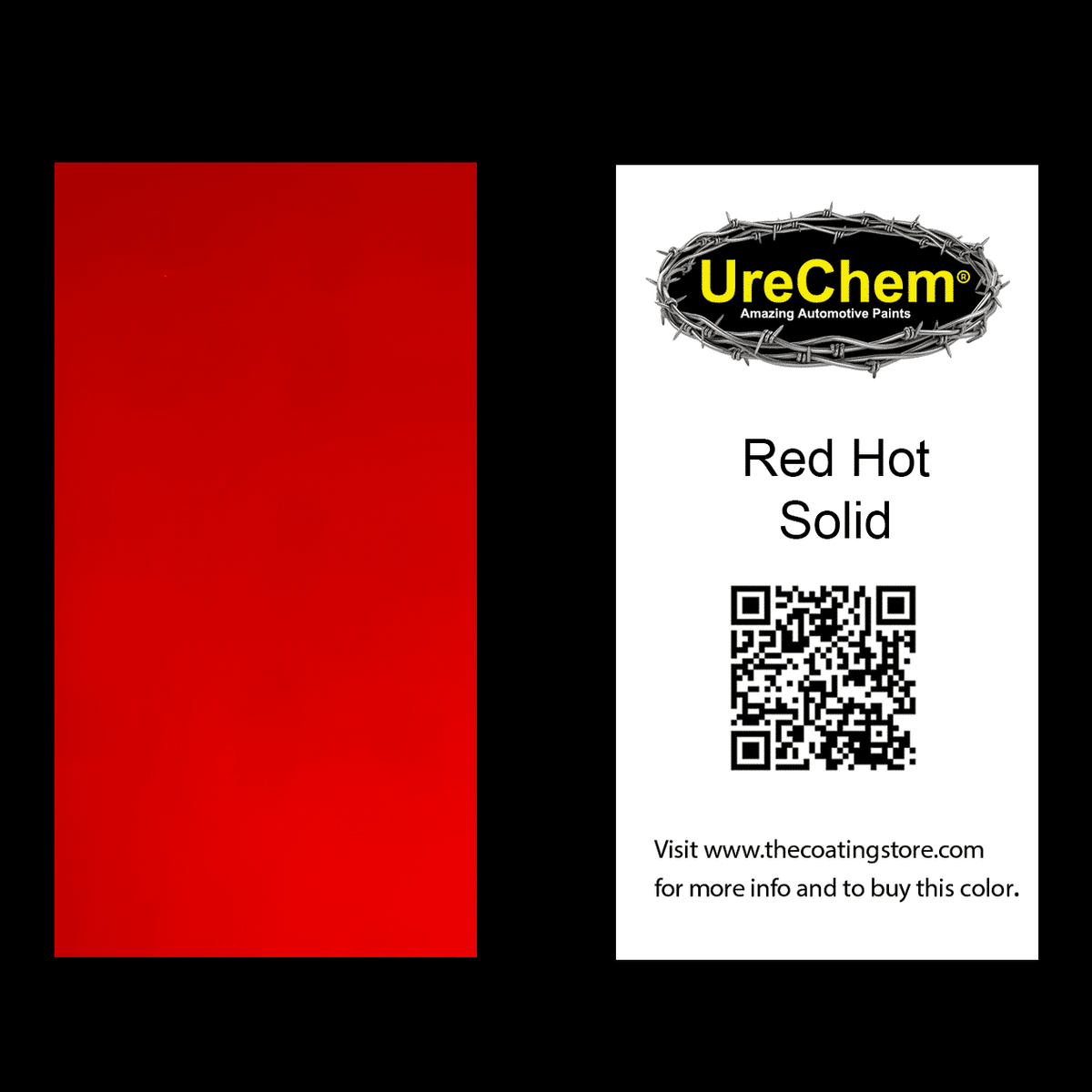 Red Hot Solid Paint Chip Sample