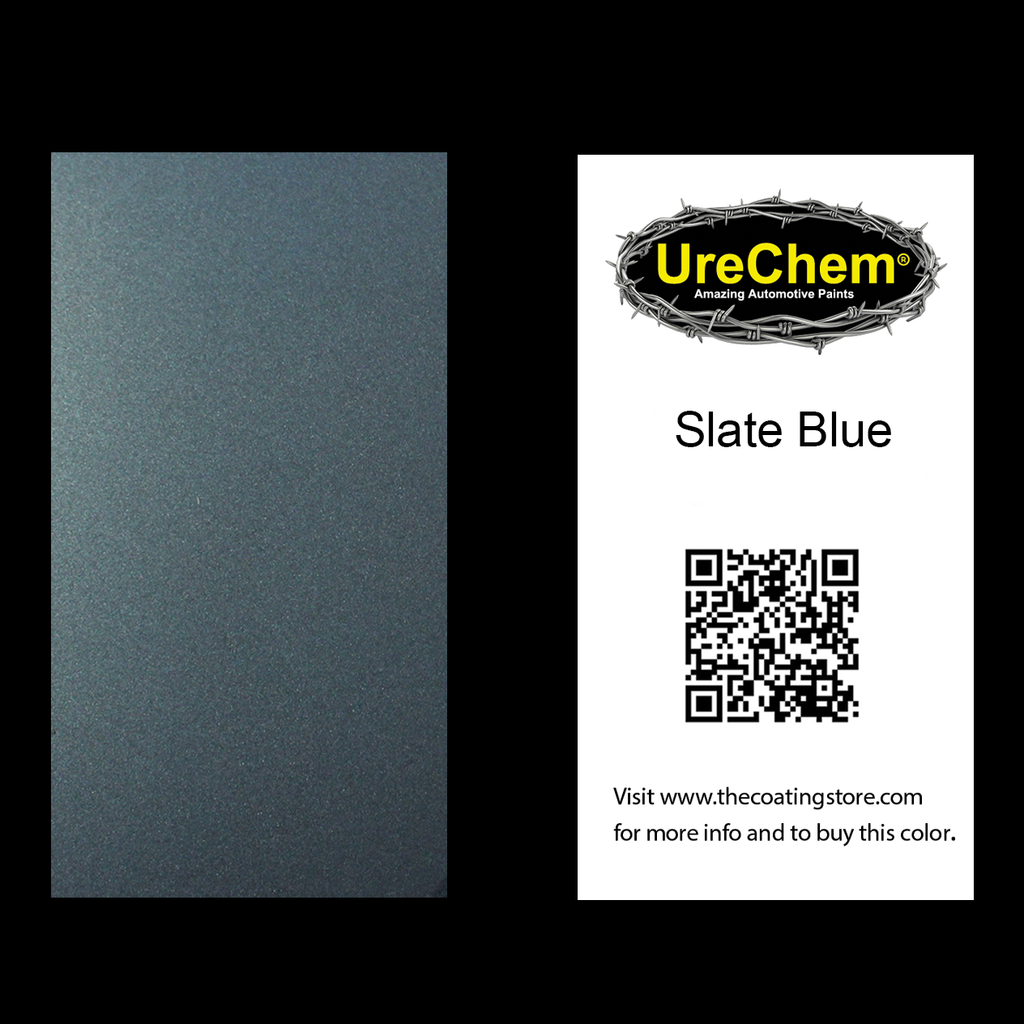 Slate Blue Metallic Color Chip Sample Swatch
