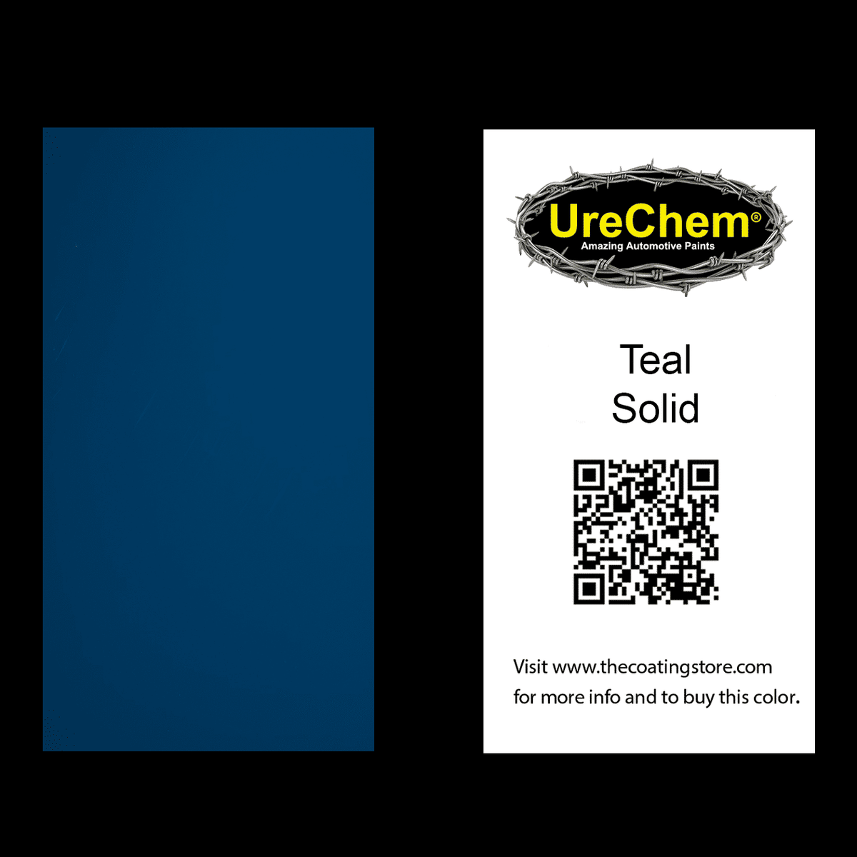 Teal Solid Paint Chip Sample