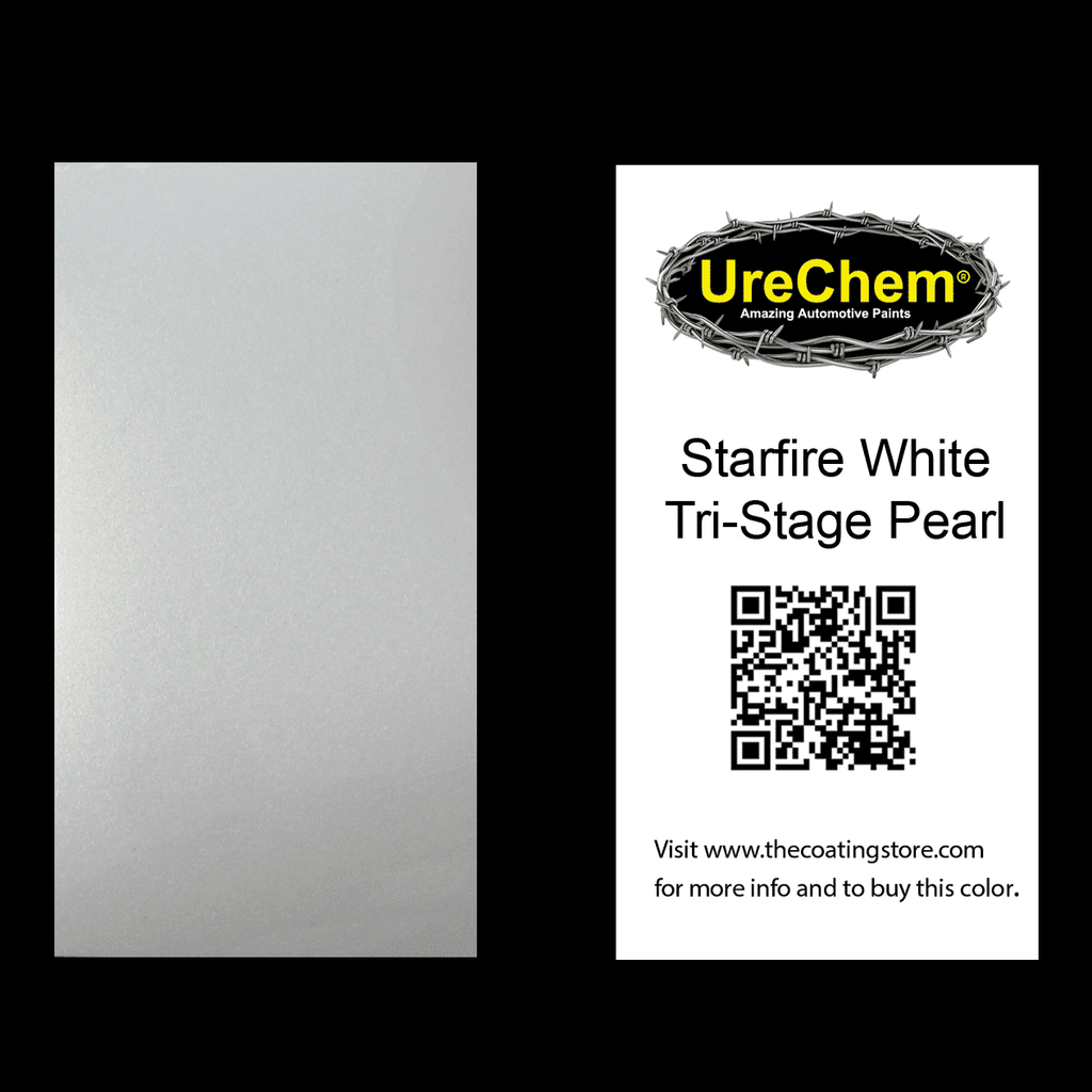 Starfire White Tri-Stage Pearl Color Chip Sample Swatch