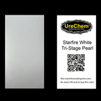 Starfire White Tri-Stage Pearl Color Chip Sample Swatch