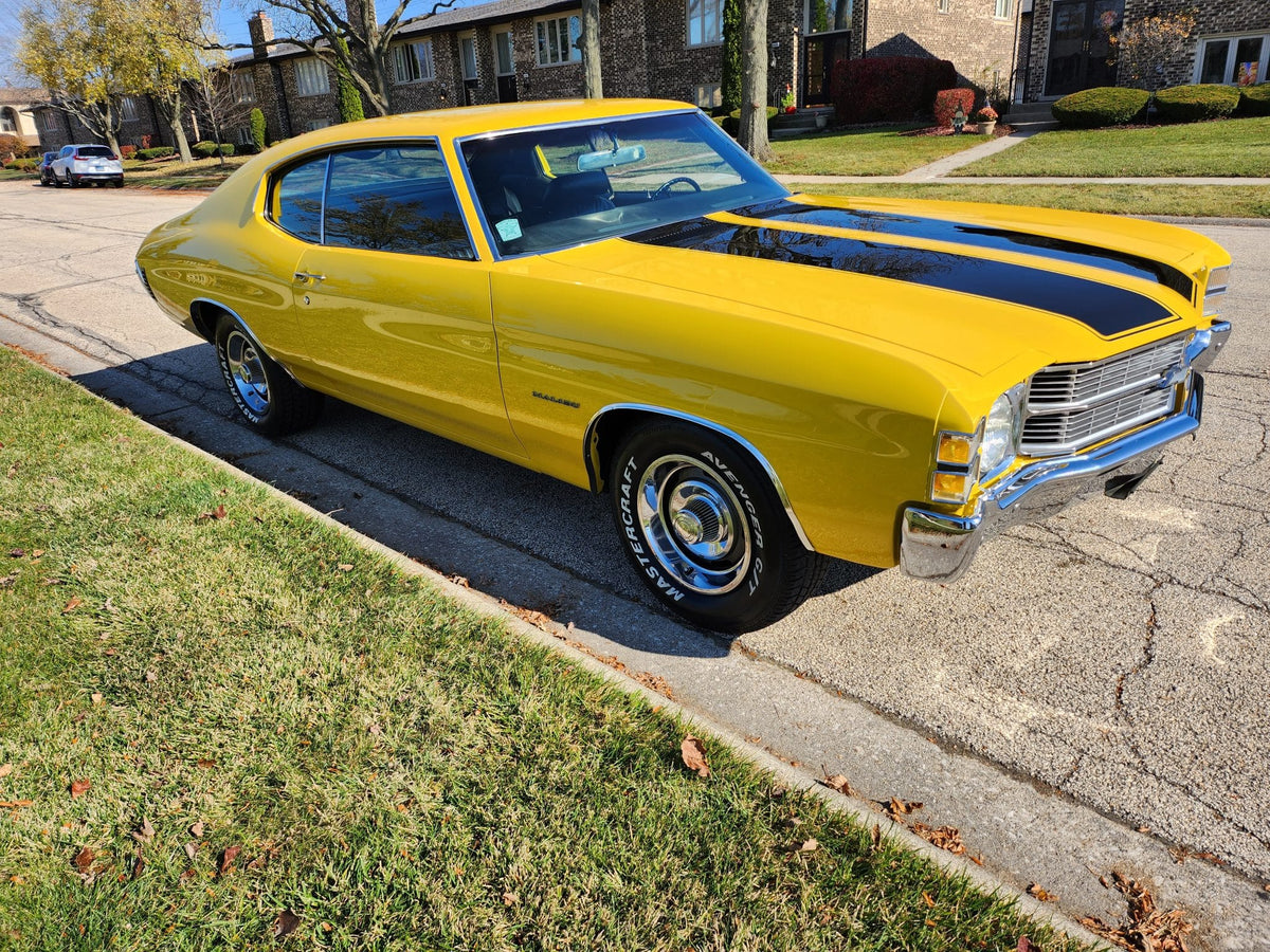 Original Factory Sunflower Yellow Paint Code 912 from 1972 Chevrolet Corvette