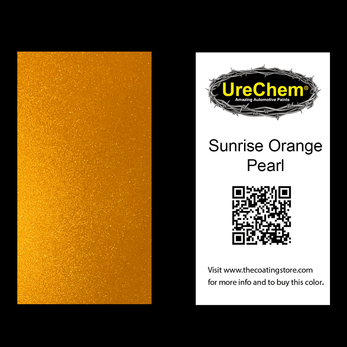 Sunrise Orange Pearl Paint Chip Sample