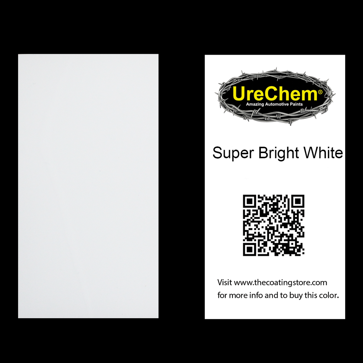 Super Bright White Color Chip Sample Swatch