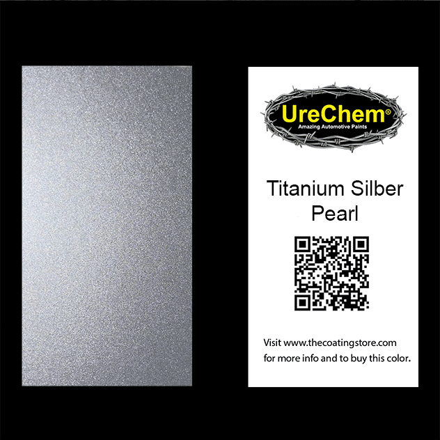Titanium Silber Pearl Paint Chip Sample