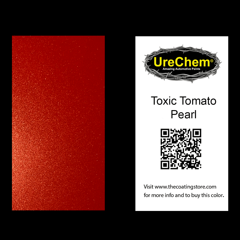 Toxic Tomato Pearl Paint Chip Sample
