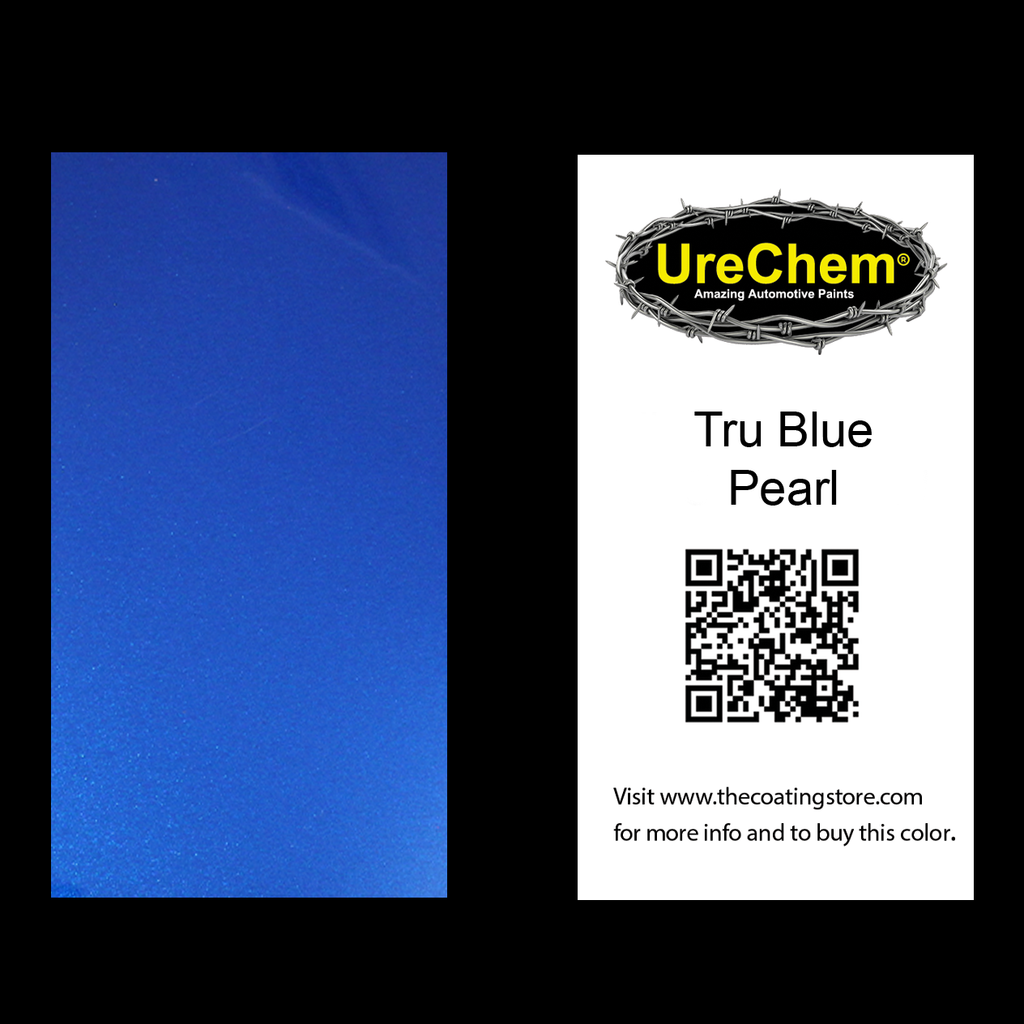 Tru Blue Pearl Color Chip Sample Swatch