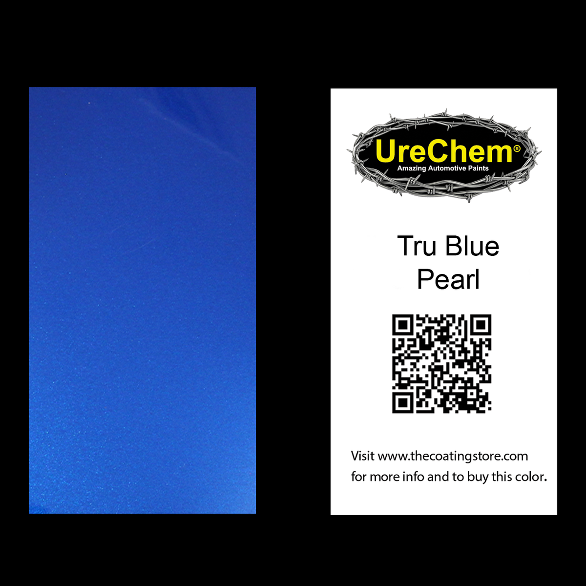Tru Blue Pearl Color Chip Sample Swatch