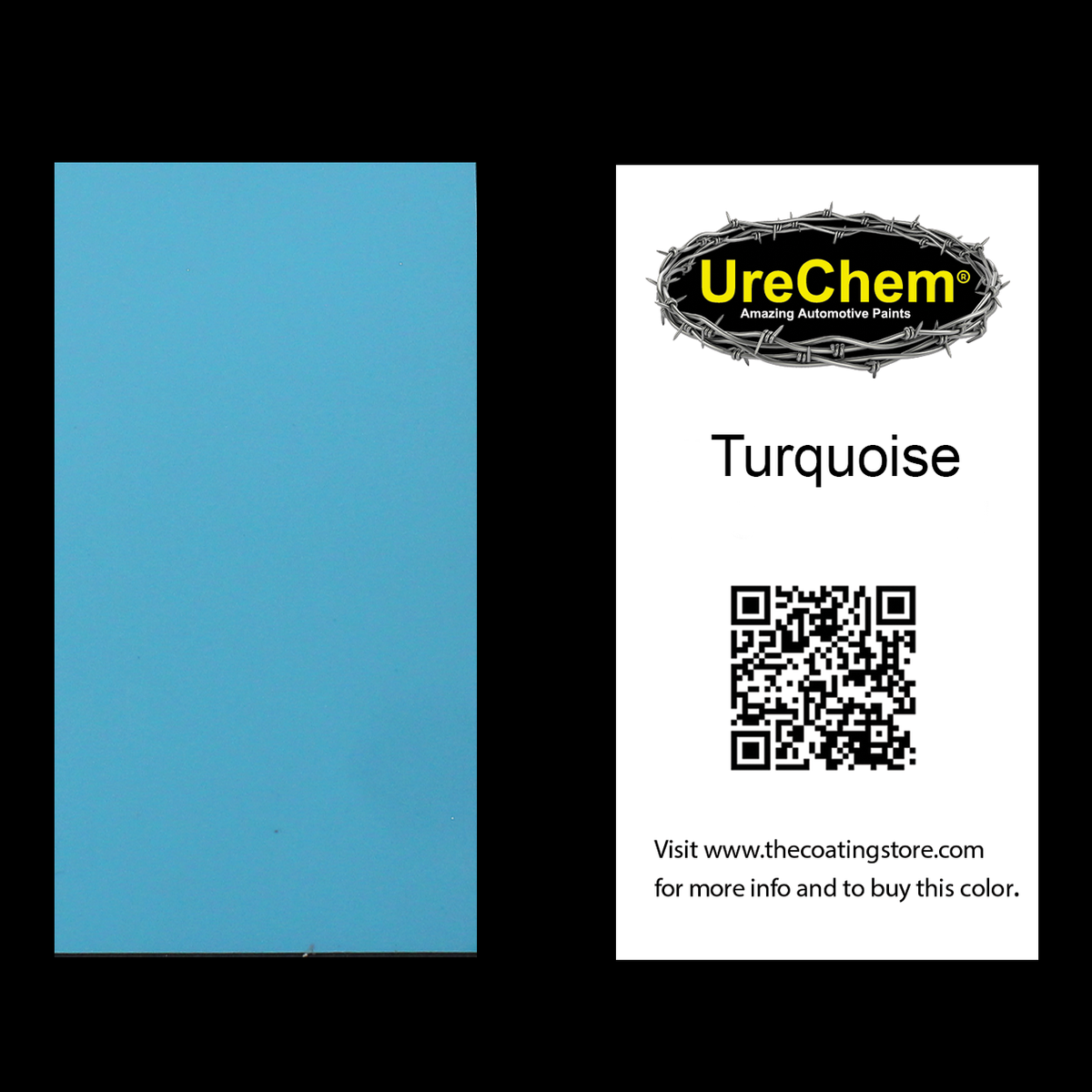 Turquoise Solid Color Chip Sample Swatch