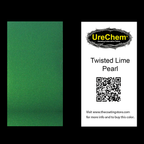 Twisted Lime Pearl Color Chip Sample Swatch