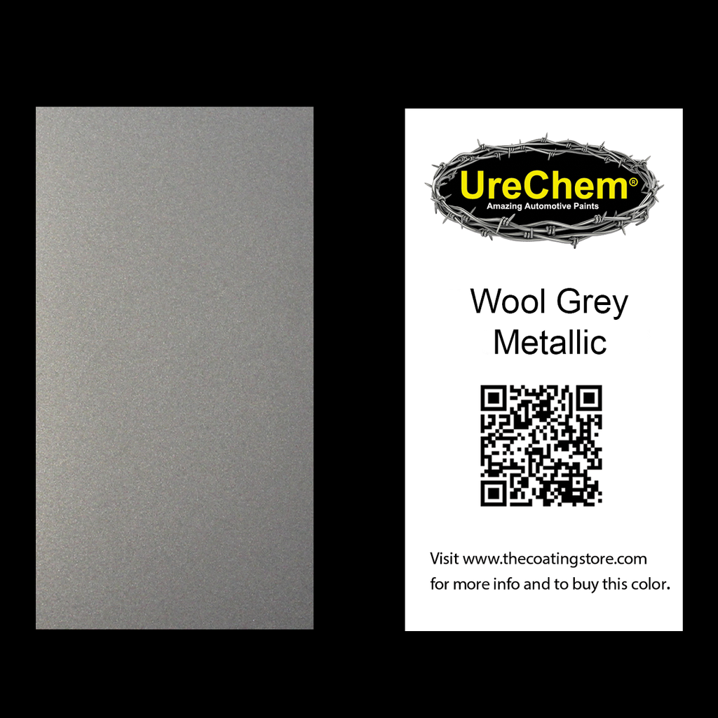 Wool Grey Metallic Color Chip Sample Swatch