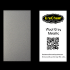 Wool Grey Metallic Color Chip Sample Swatch