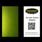 Zombie Green Metallic Paint Chip Sample