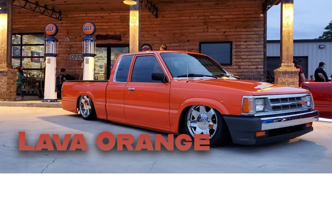 lava orange on low rider truck