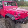 Hot Pink Pearl Car Paint on a Jeep