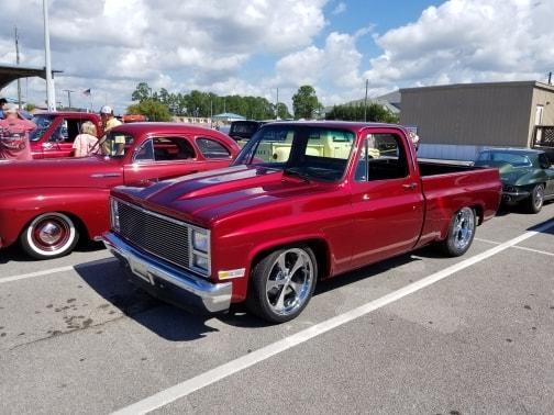 candy apple red painted truck