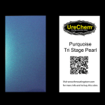 Purquoise Tri-Stage Pearl Color Chip Sample Swatch