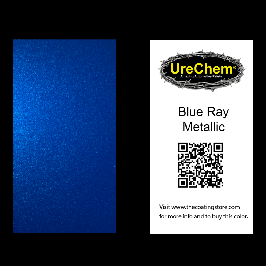 Blue Ray Metallic Color Chip Sample Swatch