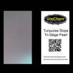 Turquoise Slope Tri-Stage Pearl Paint Chip Sample