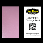 Celebrity Pink Tri-Stage Pearl Color Chip Sample Swatch