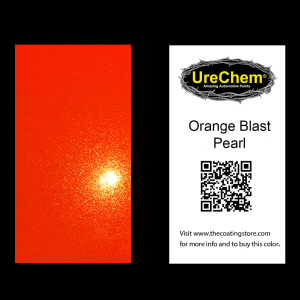 Orange Blast Pearl Paint Chip Sample